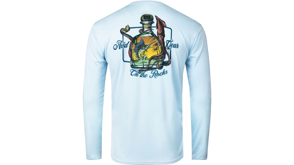 AVID Sportswear Squid Row Avidry Long Sleeve Shirt - Mens, Ice Blue, Small/Medium, MK32423IBLSM