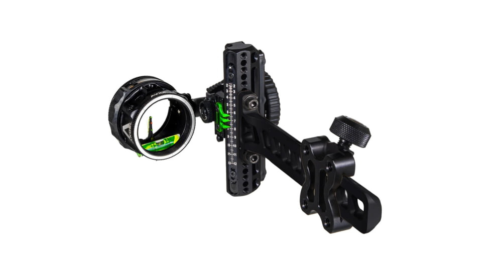 Axcel Driver Plus Slider Bow Sight w/AVX-41 Scope Stealth BH, Triple Threat .019, Green/Red/Green, 1503627