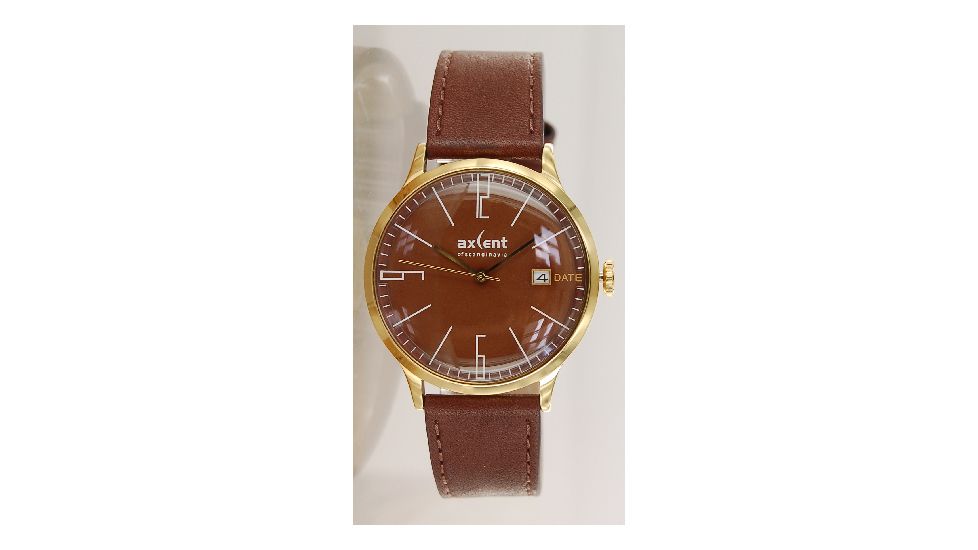 Axcent Episode Watch, Brown Strap, Brown Face, Gold Hands X11027-736