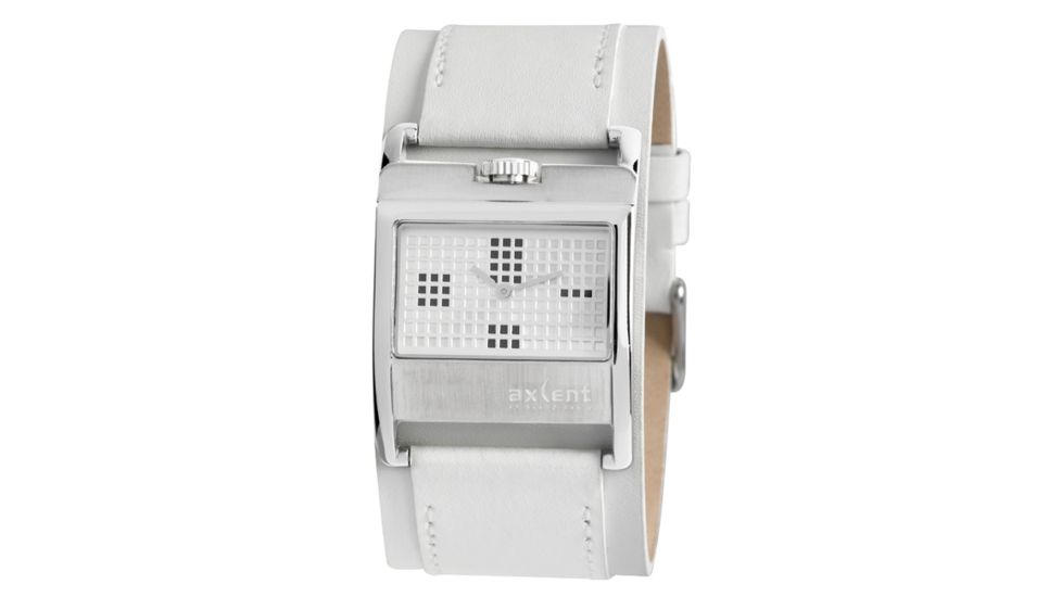 Axcent Pixy Watch, White Strap, Silver Face, Silver Hands X13042-161
