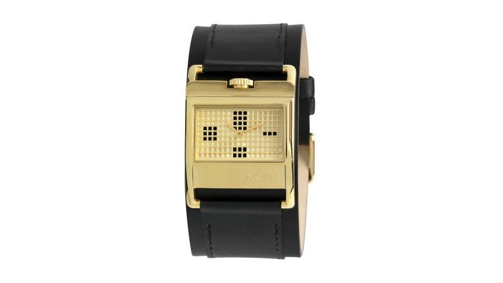 Axcent Pixy Watch, Black Strap, Gold Face, Gold Hands X13048-767