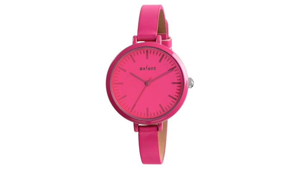 Axcent Cute Watch, Hot Pink Strap, Hot Pink Face, Hot Pink Hands X17894-535