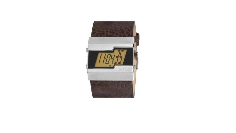Axcent Tilt Watch, Brown Strap, Khaki Face, Black Digits X18021-706