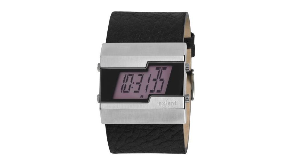 Axcent Tilt Watch, Black Strap, Indiglow Face, Black Digits X18021-706