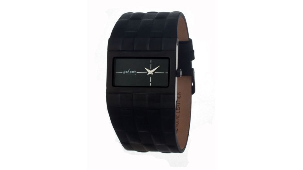 Axcent Bump Watch, Black Strap, Black Face, Silver Hands X2000b-237