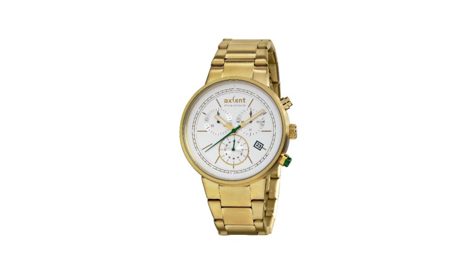 Axcent Strive Watch, Gold Bracelet, White Face, Gold Hands X21977-132