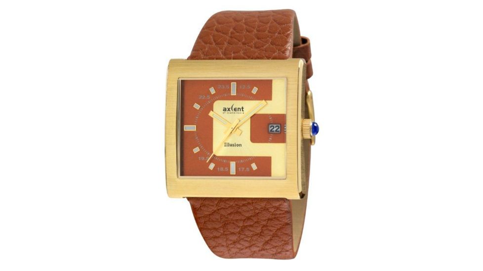 Axcent Illusion Watch, Camel Strap, Camel Face, Gold Hands X32141-736