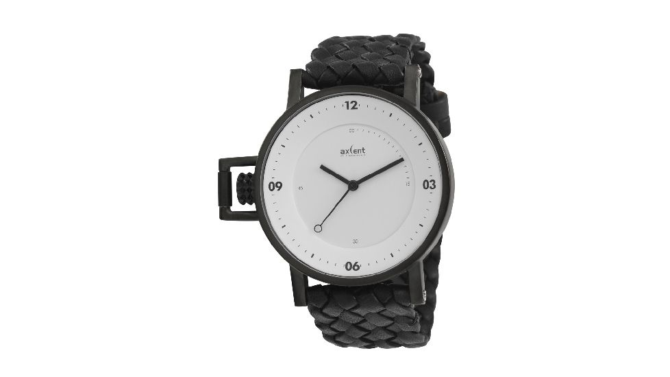 Axcent Jules Watch, Black Strap, White Face, Black Hands X37501-167