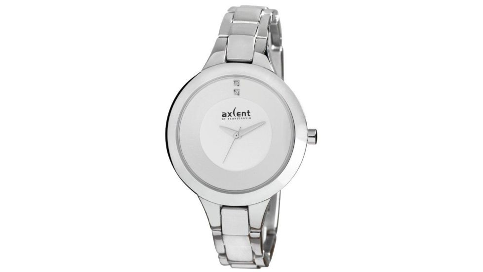 Axcent Pure Watch, Silver Bracelet, White Face, Silver Hands X43744-652