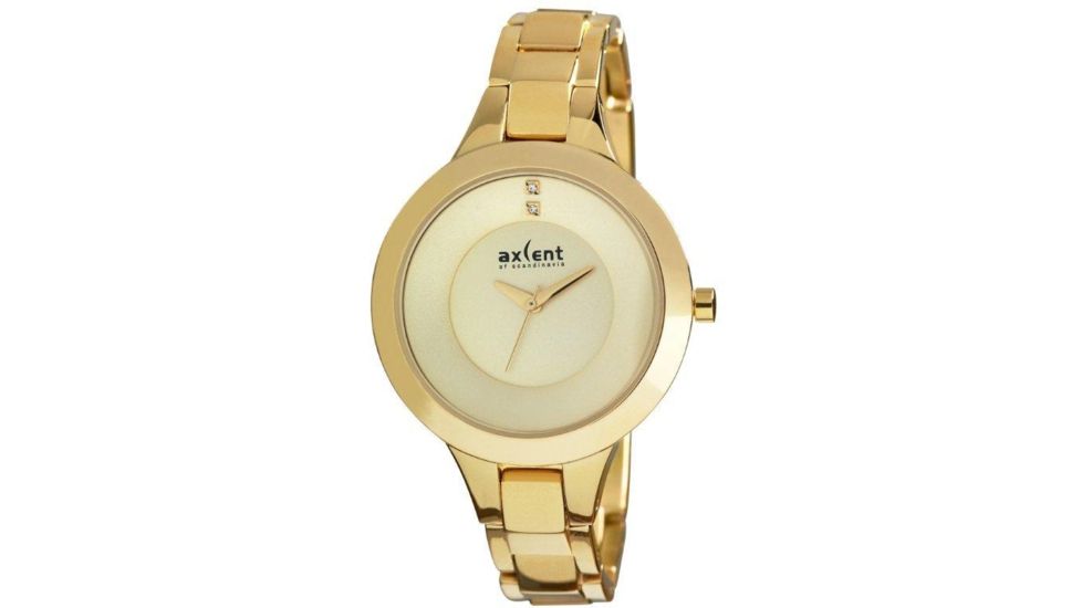 Axcent Pure Watch, Gold Bracelet, Gold Face, Gold Hands X43748-752