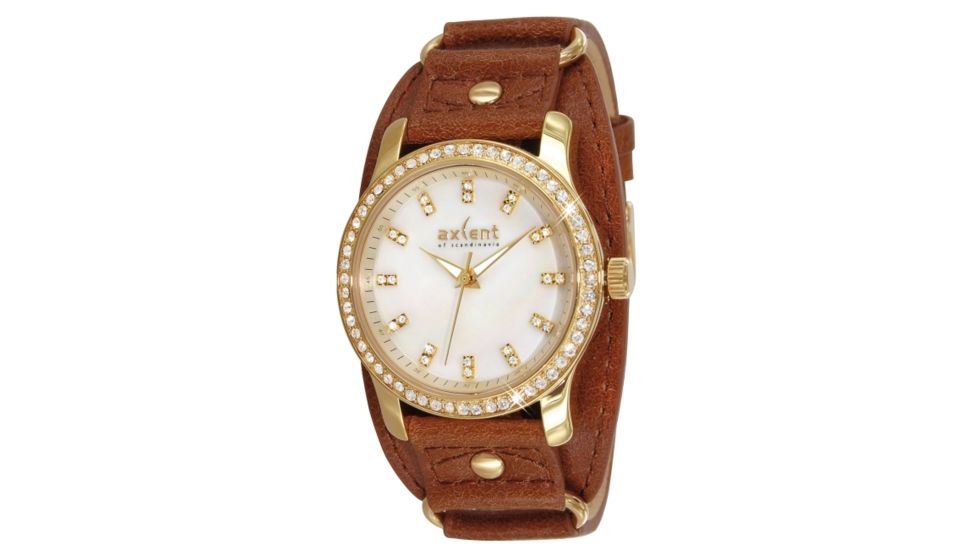 Axcent Remix Watch, Camel Strap, White Face, Gold Hands X43888-146