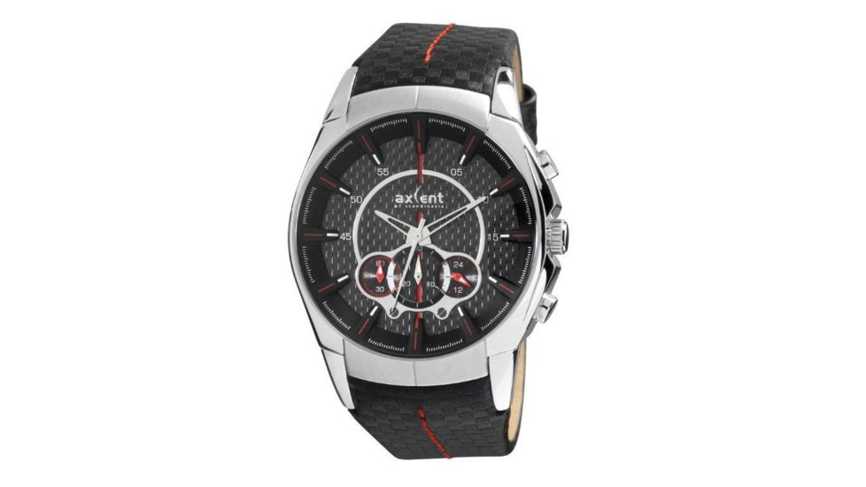 Axcent Inspriation Watch, Black Strap, Black Face, Silver Hands X45811-237