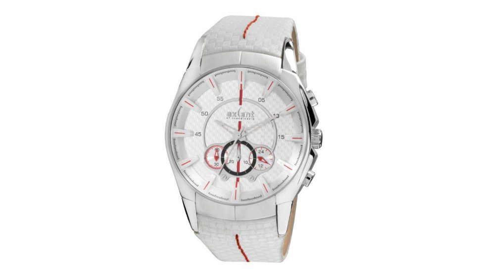 Axcent Inspriation Watch, White Strap, White Face, Silver Hands X45811-631