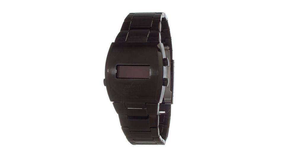 Axcent Tank Watch, Black Bracelet, Black Face, Indiglo Digits X5517b-282