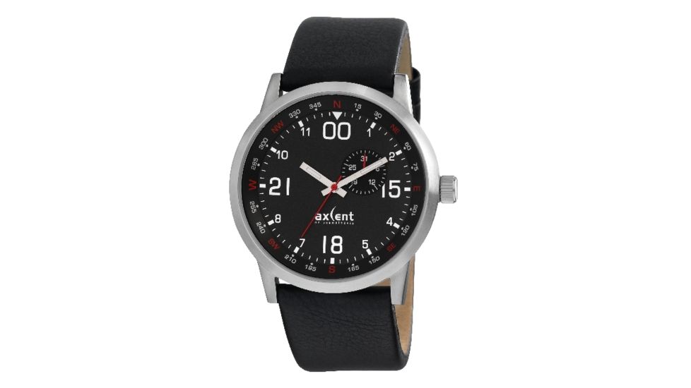 Axcent M10 Watch, Black Strap, Black Face, Silver Case X55713-267