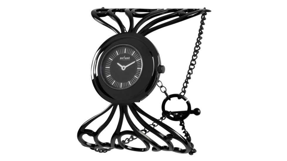 Axcent Octopuss Watch, Black Bracelet, Black Face, Silver Hands X5633b-232