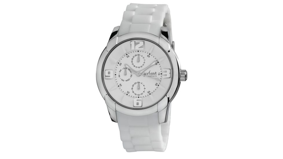 Axcent Night &amp; Day Watch, White Strap, White Face, White Hands X62003-161