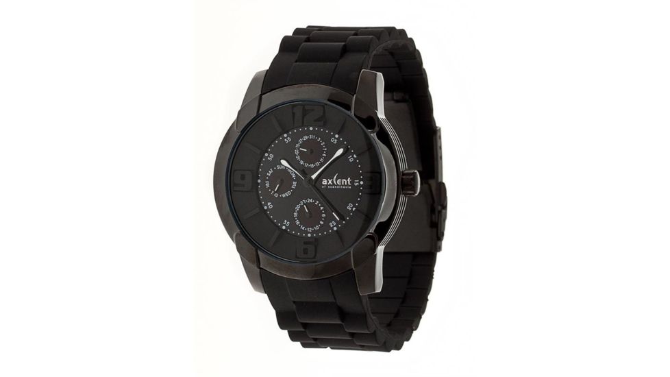 Axcent Night &amp; Day Watch, Black Strap, Black Face, Black Hands X6200b-267