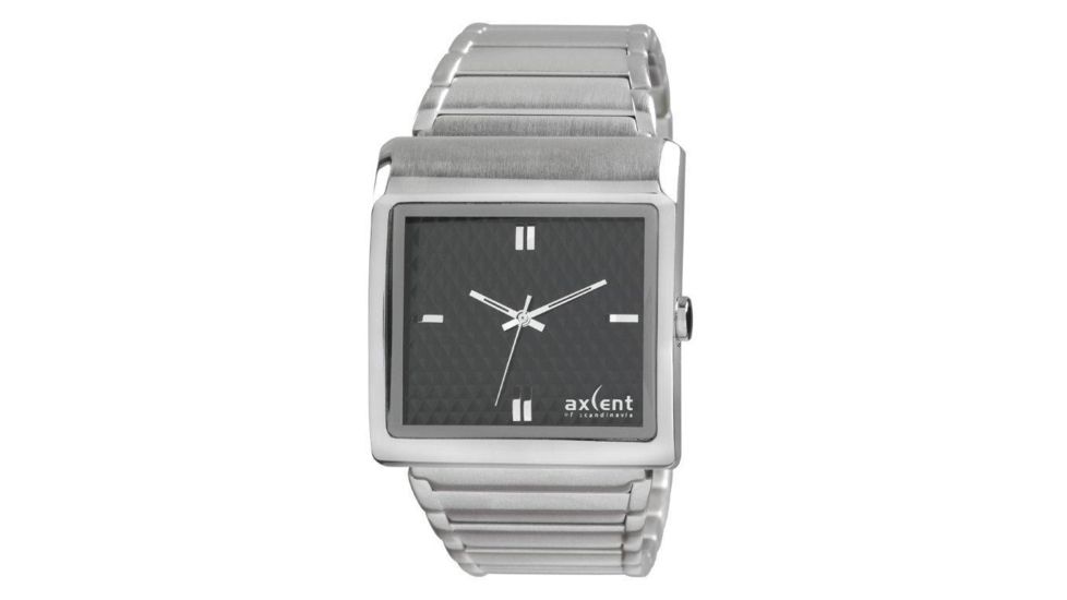 Axcent Harriet Watch, Silver Bracelet, Black Face, Silver Hands X62854-232