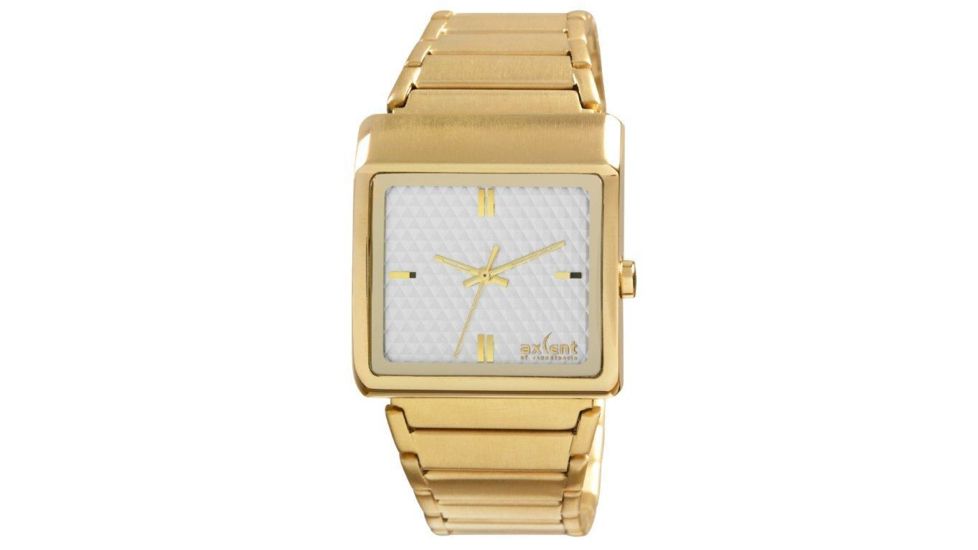 Axcent Harry Watch, Gold Bracelet, Silver Face, Gold Hands X63857-132