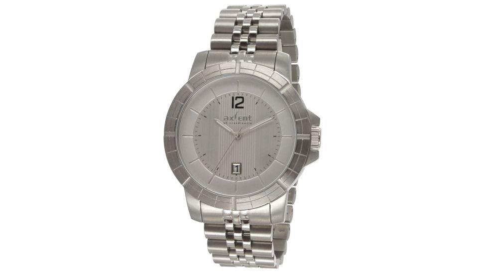 Axcent Power Watch, Silver Bracelet, Silver Face, Silver Hands X64853-632