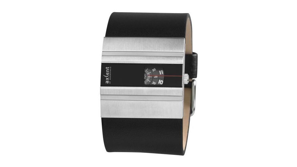 Axcent Spinner Watch, Black Strap, Black Face, Red Hand X66002-637