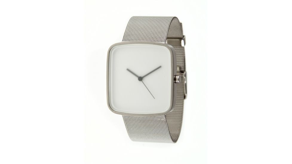 Axcent Frost Watch, Silver Mesh Strap, White Face, Silver Hands X66794-232
