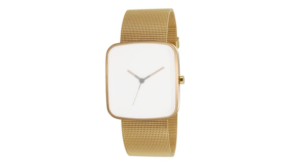 Axcent Frost Watch, Gold Mesh Strap, White Face, Gold Hands X66798-232