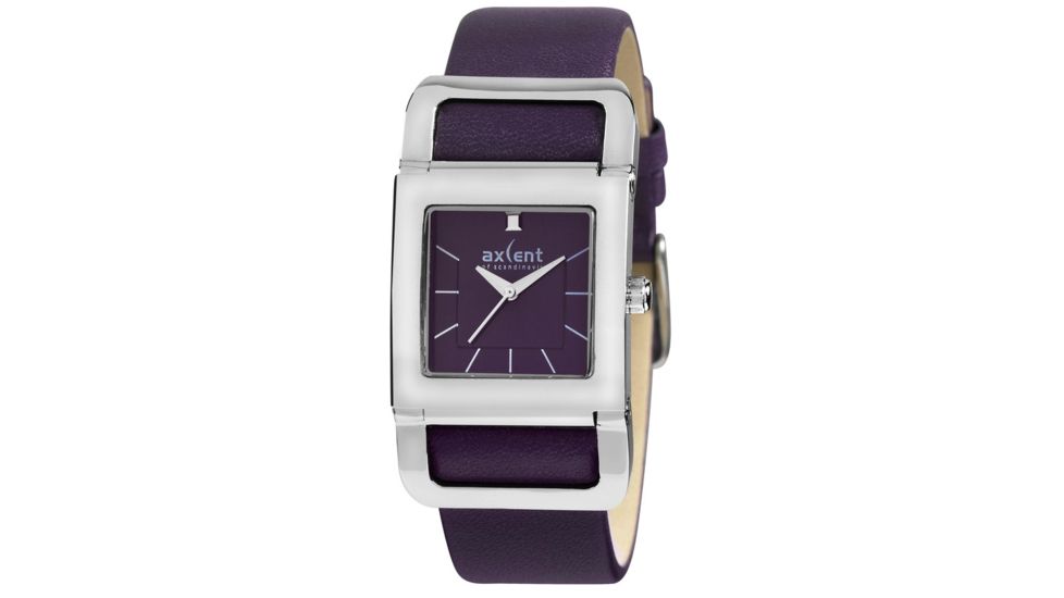 Axcent Hinge Watch, Purple Strap, Purple Face, Silver Hands X80172-535