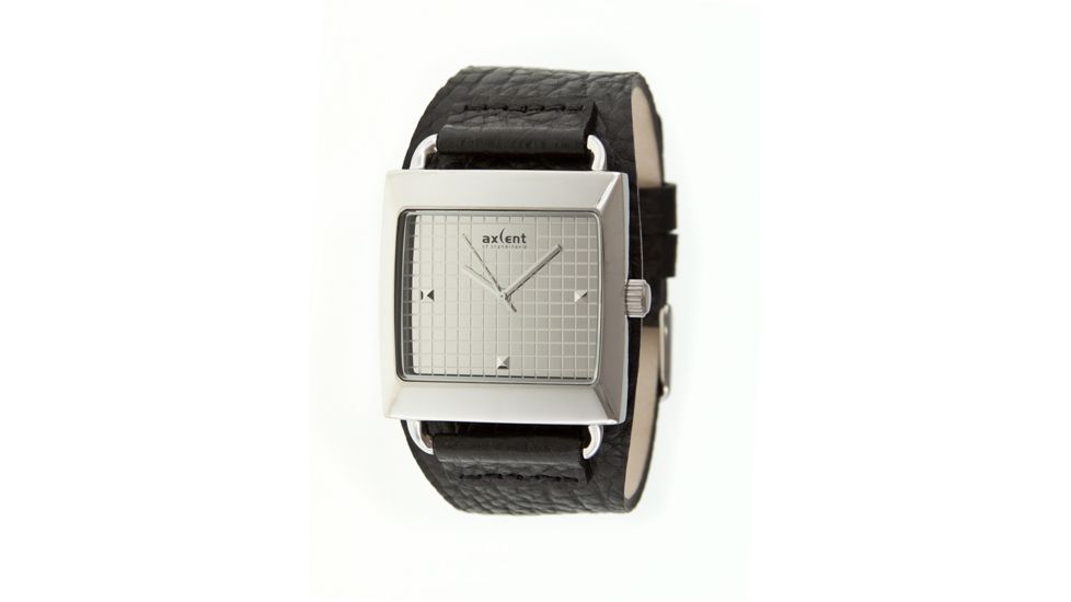 Axcent Loud Watch, Black Strap, Silver Face, Silver Hands X80202-647