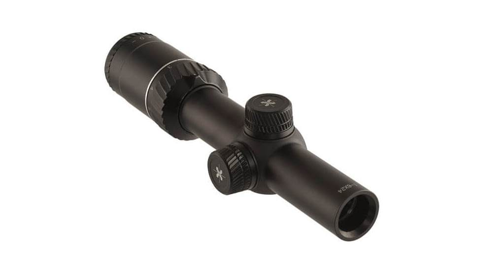 Axeon 1-6x24mm Long Distance Rifle Scope, 30mm, Mil-Dot Reticle, Black Matte Anodized, 2218703