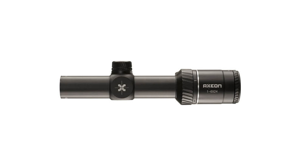 Axeon 1-6x24mm Long Distance Rifle Scope, 30mm, Mil-Dot Reticle, Black Matte Anodized, 2218703