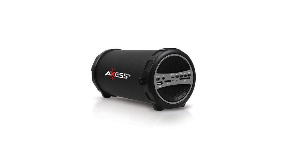 AXESS Portable Bluetooth Indoor/Outdoor Speaker w/ Built-In 3in Sub, Grey SPBT1031GY
