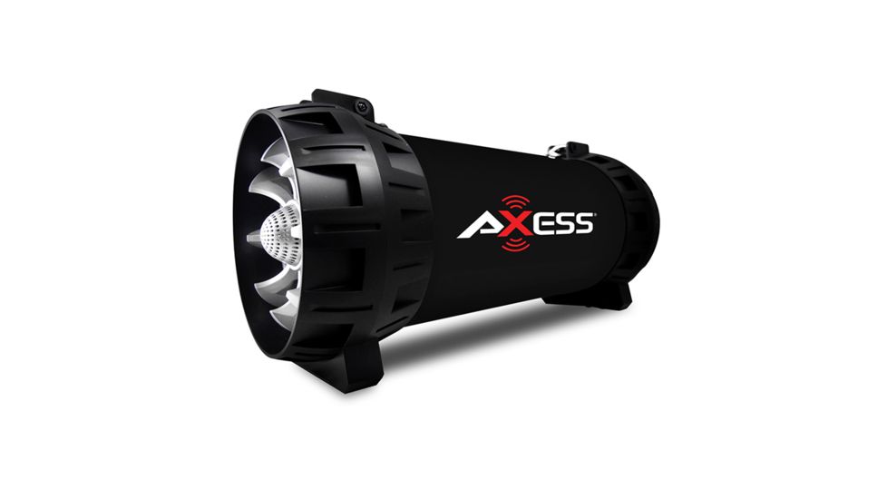 AXESS Portable Bluetooth Speaker w/ Built-in Dancing LED Lights and Subwoofer, Black SPBT1065BK