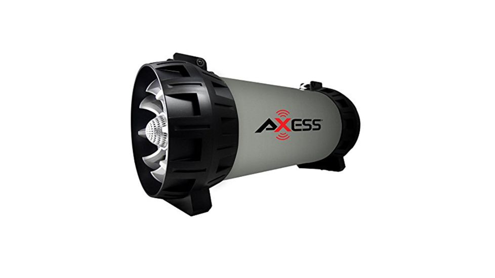 AXESS Portable Bluetooth Speaker w/ Built-in Dancing LED Lights and Subwoofer, Grey SPBT1065GY