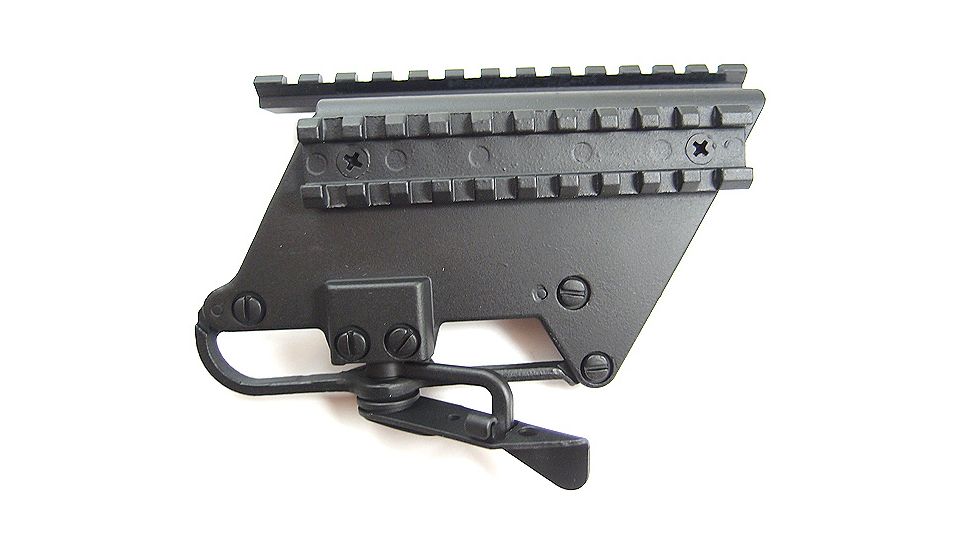 Axion Kobra AK to Weaver Mount, Centered, w/ Long Side Tactical Rail, Black, AKOBRAM