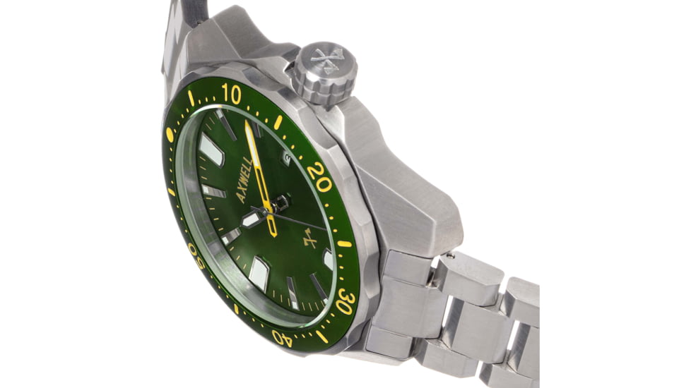 Axwell Bracelet Watch w/ Date, Green, AXWAW107-5, Green, One Size, AXWAW107-5
