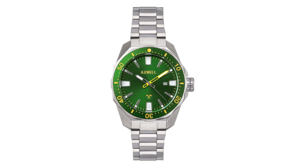 Axwell Bracelet Watch w/ Date, Green, AXWAW107-5, Green, One Size, AXWAW107-5