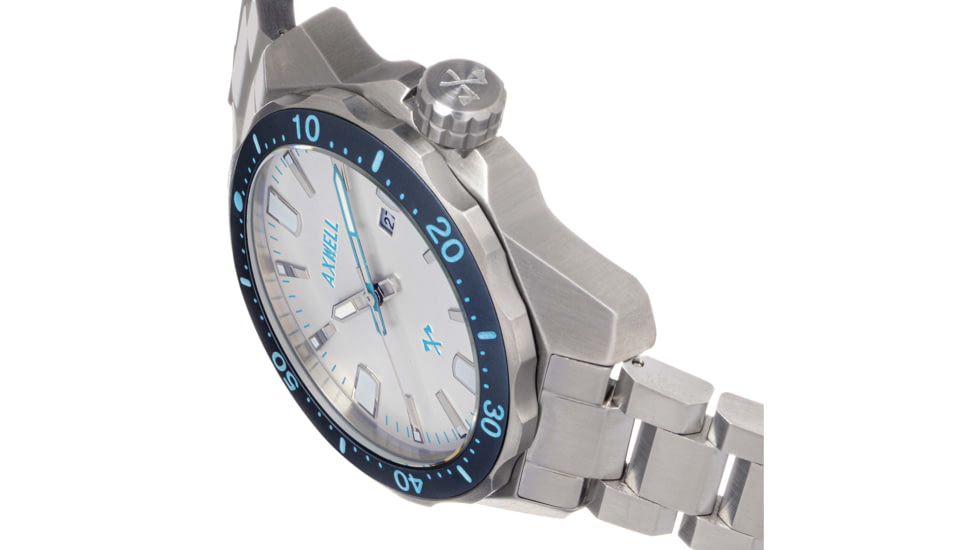 Axwell Bracelet Watch w/ Date, Silver, AXWAW107-1, Silver, One Size, AXWAW107-1