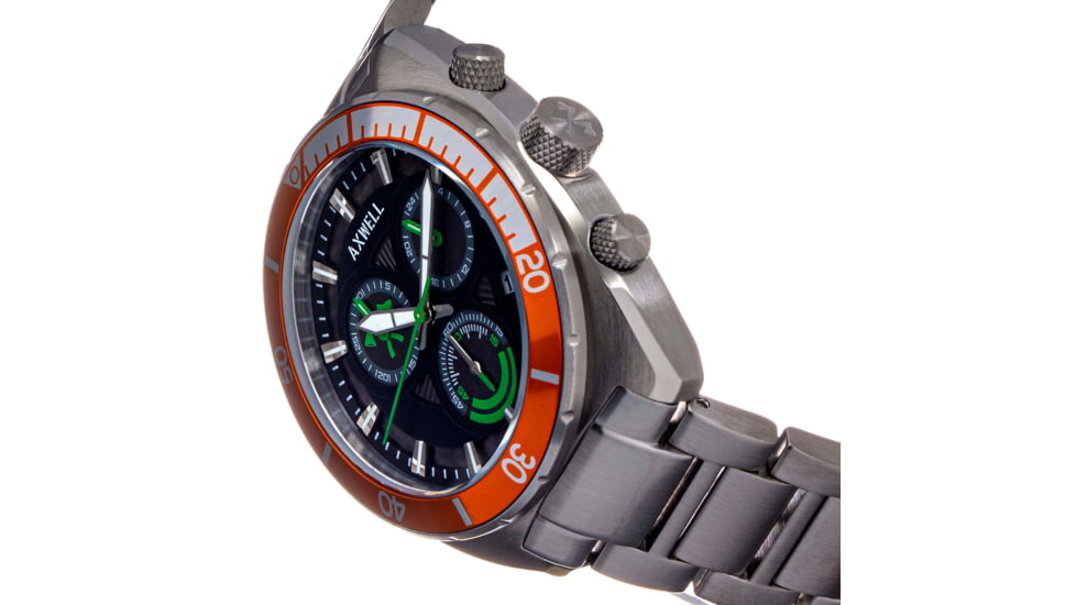 Axwell Chronograph Bracelet Watch w/Date, Orange, AXWAW105-1, Orange, One Size, AXWAW105-1