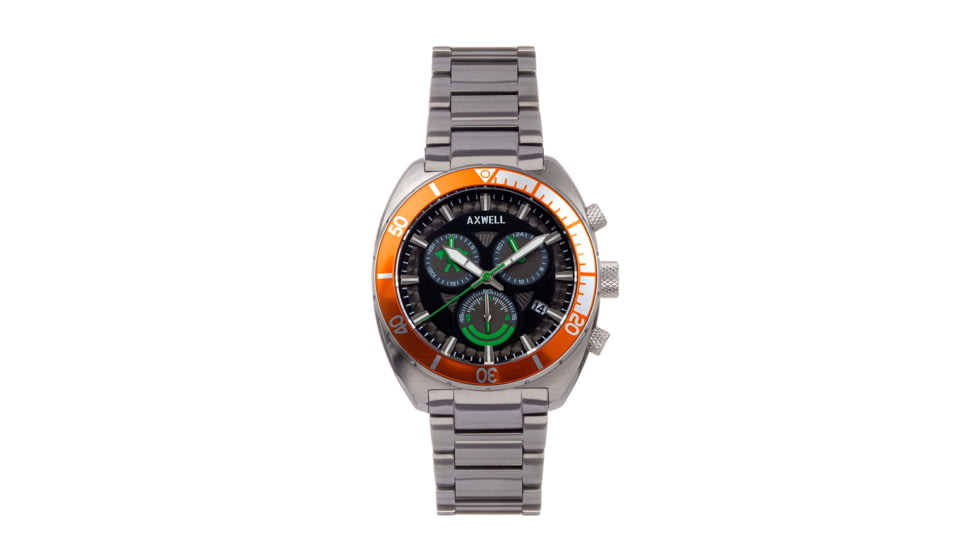 Axwell Chronograph Bracelet Watch w/Date, Orange, AXWAW105-1, Orange, One Size, AXWAW105-1