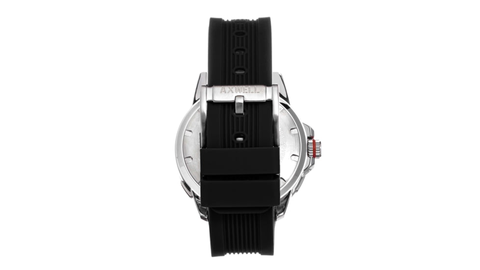 Axwell Strap Watch w/Date, Black, One Size, AXWAW100-1