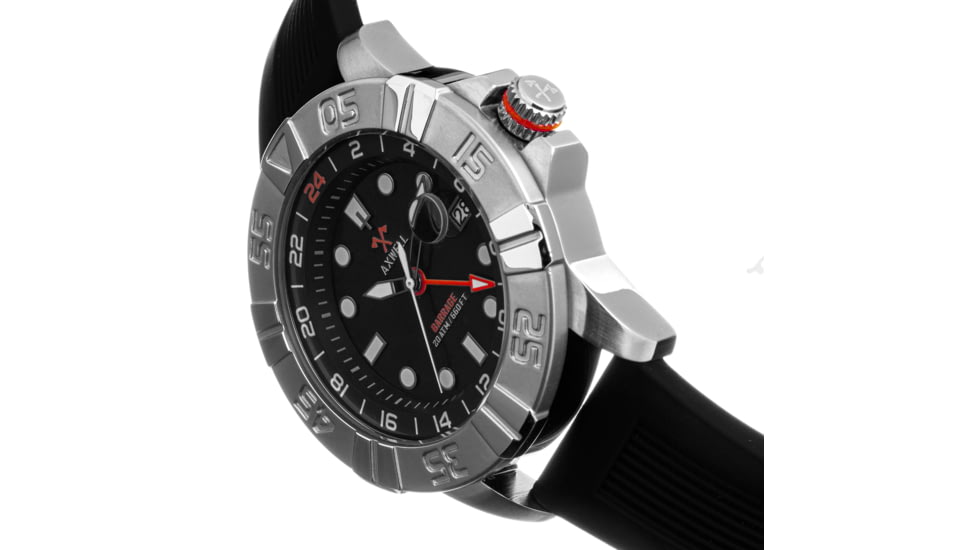 Axwell Strap Watch w/Date, Black, One Size, AXWAW100-1