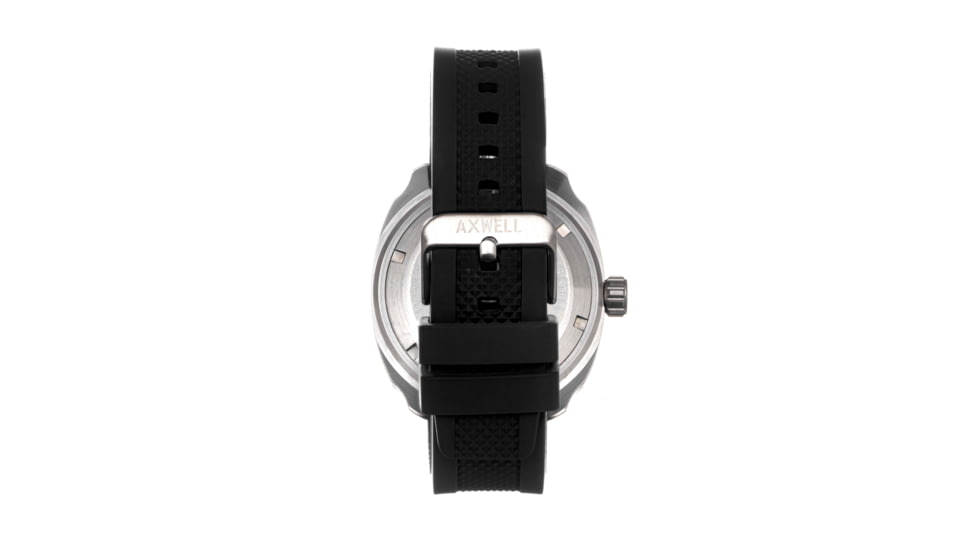 Axwell Strap Watch w/Date, Black/Silver, AXWAW111-1, Black/Silver, One Size, AXWAW111-1