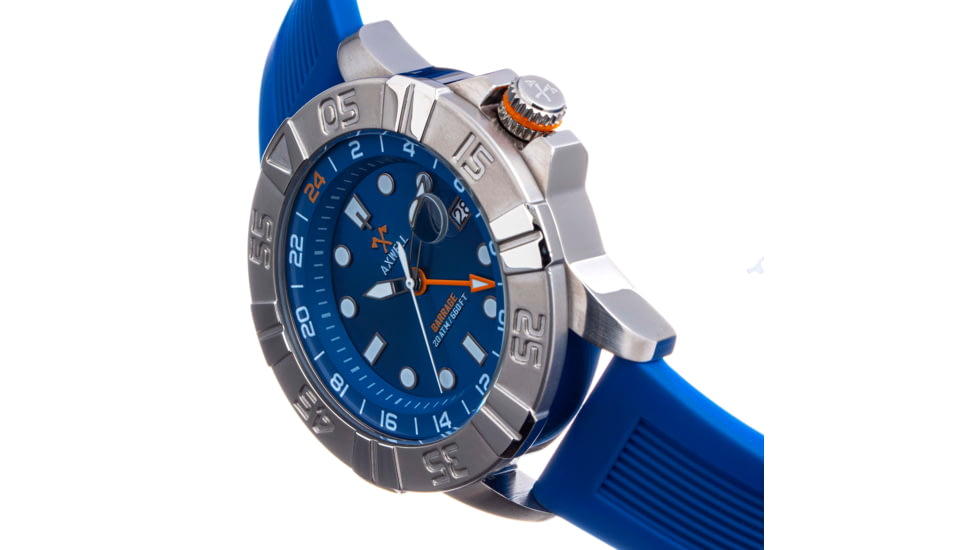 Axwell Strap Watch w/Date, Blue, One Size, AXWAW100-2