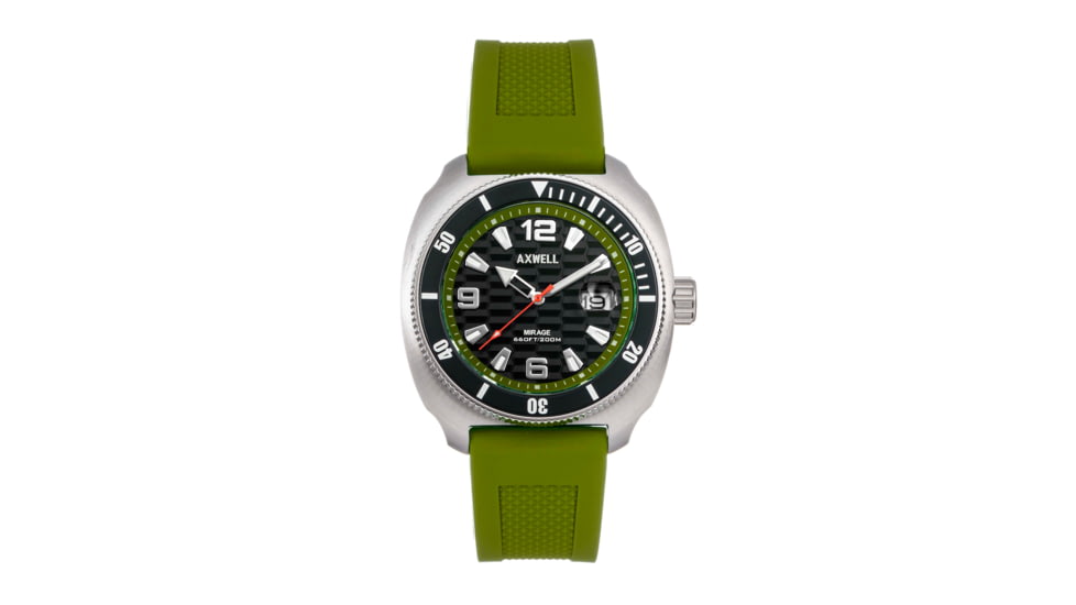 Axwell Strap Watch w/Date, Green, AXWAW111-3, Green, One Size, AXWAW111-3