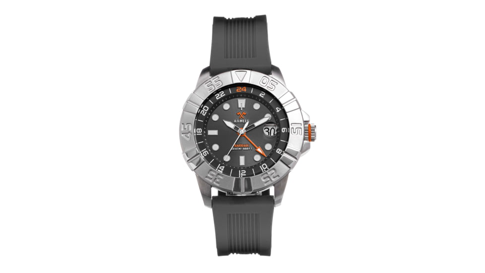 Axwell Strap Watch w/Date, Grey, One Size, AXWAW100-5