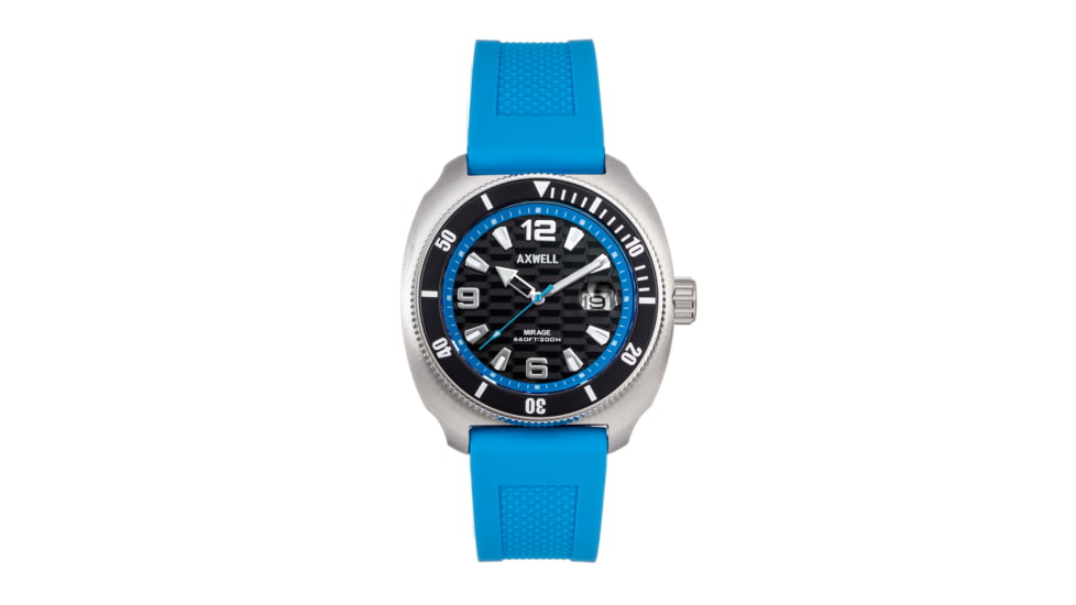 Axwell Strap Watch w/Date, Light Blue, AXWAW111-4, Light Blue, One Size, AXWAW111-4
