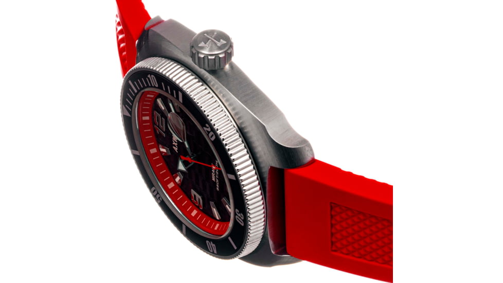 Axwell Strap Watch w/Date, Red, AXWAW111-2, Red, One Size, AXWAW111-2
