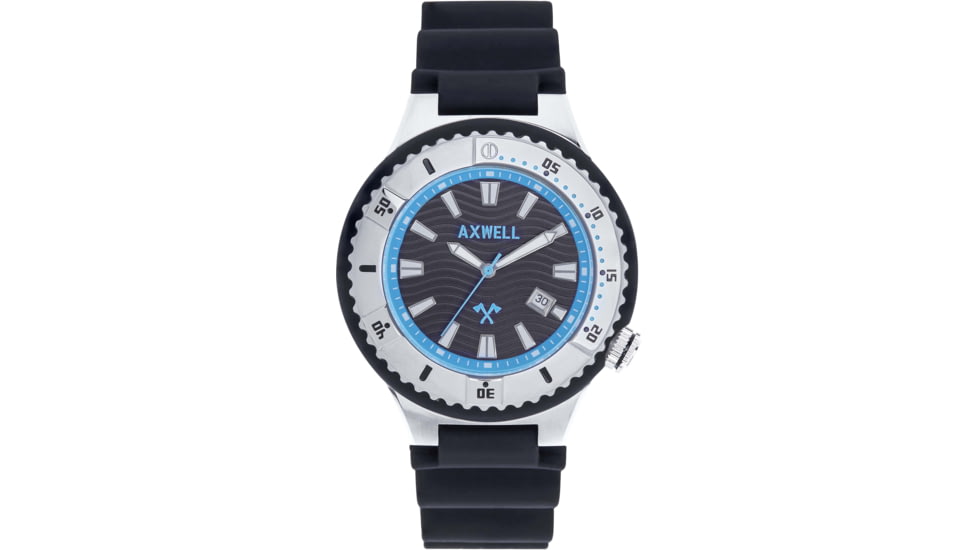 Axwell Summit Strap Watch w/Date, Black, One Size, AXWAW108-1